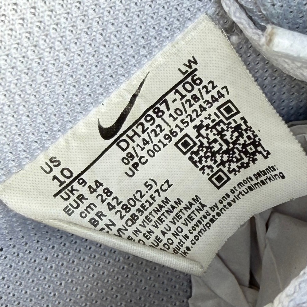 Nike Court Vision Low Mens 10 White Navy Leather Retro Basketball Shoes Y2K - Picture 9 of 9